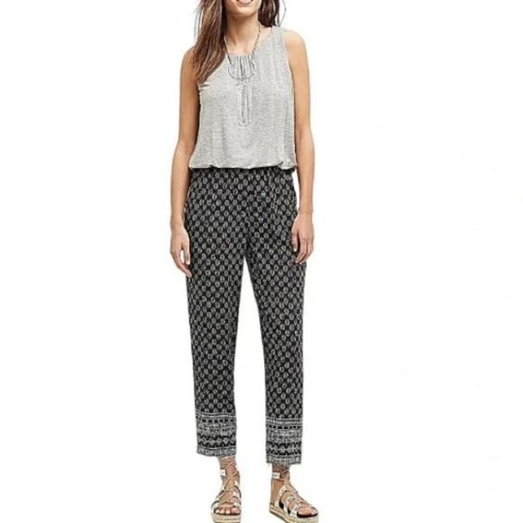 Anthropologie Hei Hei Rhodes Jumpsuit in Black and Gray Size Medium - Picture 1 of 12